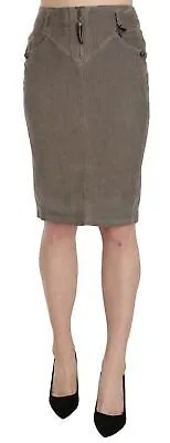 Юбка JUST CAVALLI Серая вельветовая юбка-карандаш, прямой трапеция IT42 / US8 / M Рекомендуемая розничная цена 250 долларов США