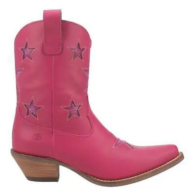 Женские ковбойские розовые повседневные ботинки Dingo Star Struck с инкрустацией Snip Toe DI582-5