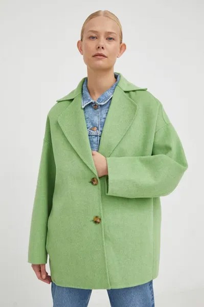 Американское винтажное шерстяное пальто American Vintage, зеленый