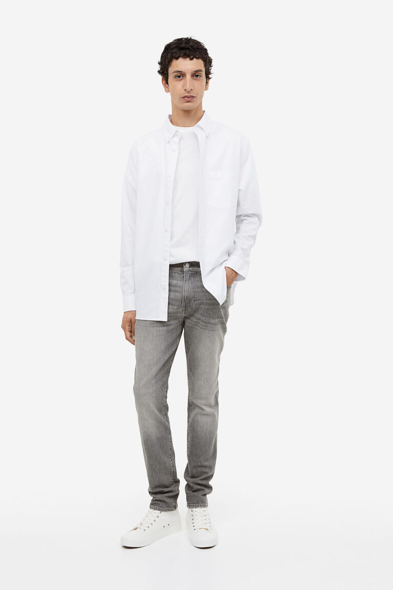 Узкие джинсы H&M, серый