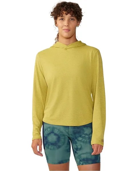 Худи Mountain Hardwear Sunblocker Long Sleeve, цвет Bright Olive Heather
