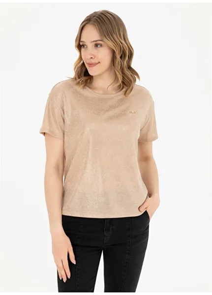 Разноцветная женская футболка с круглым вырезом PESEN U.S. Polo Assn.