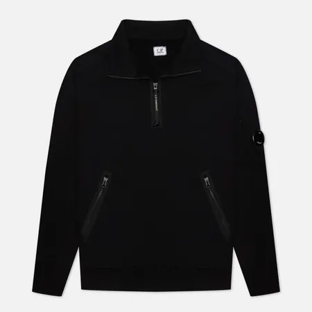 Мужская толстовка C.P. Company Diagonal Raised Fleece Utility, цвет чёрный, размер M