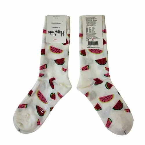 Носки Happy Socks, размер 36-40, белый, красный, розовый