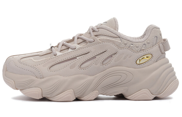 Кроссовки LI-NING 1990 Lifestyle Shoes Women's Low-top Light Pink, светло-серый