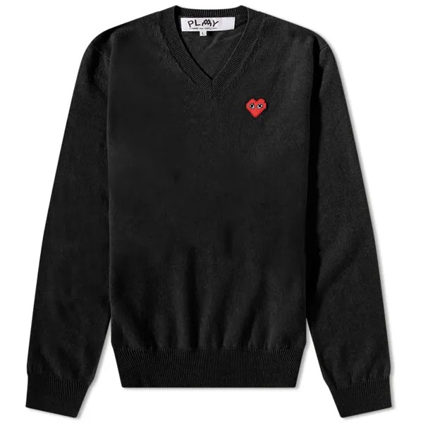 Джемпер Comme des Garçons Play Invader Heart V-Neck Knit