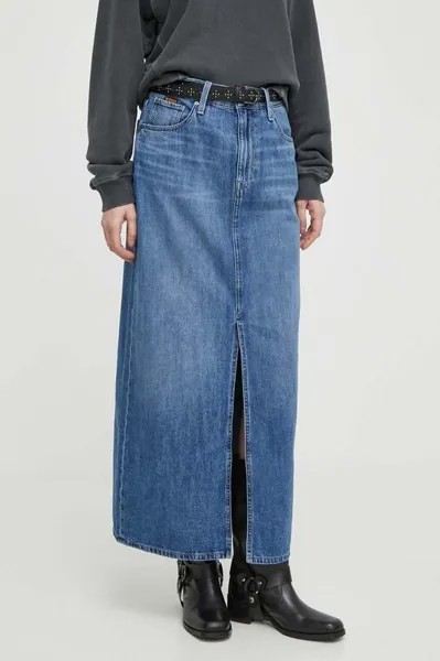 Джинсовая юбка G-Star Raw, синий