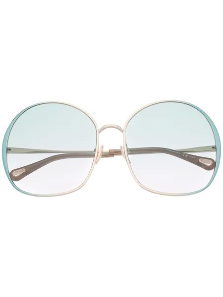 Chloé Eyewear солнцезащитные очки Irene в массивной оправе