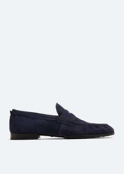 Лоферы TOD'S Suede loafers, синий