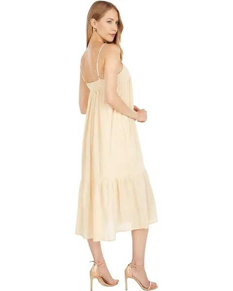 Платье Lost + Wander Sweet Lemon Pie Midi Dress, нюд