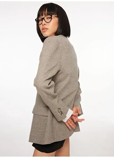 Нормальная темная женская куртка антрацитового цвета BBFW23FBL015 Brooks Brothers, антрацитовый