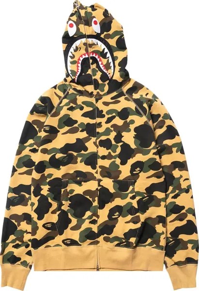 Худи BAPE 1st Camo Shark Full Zip Hoodie 'Yellow', желтый