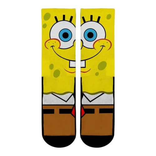 Носки Rock Em Yellow Spongebob Split Face -