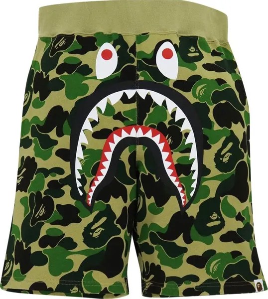 Шорты BAPE Big ABC Camo Shark Sweat Shorts 'Green', зеленый