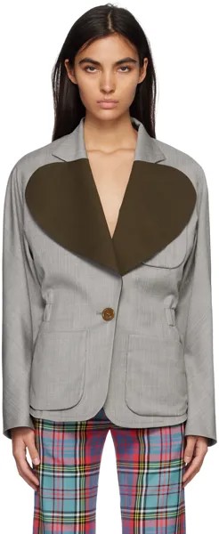 Серый пиджак Metro Vivienne Westwood