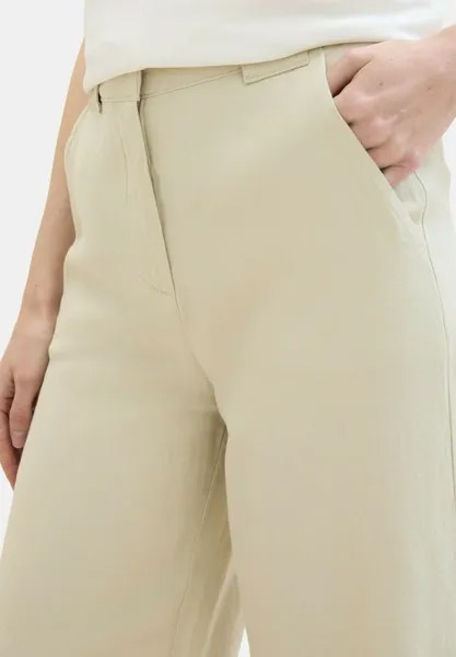 Брюки Culotte TOM TAILOR, летние бежевые