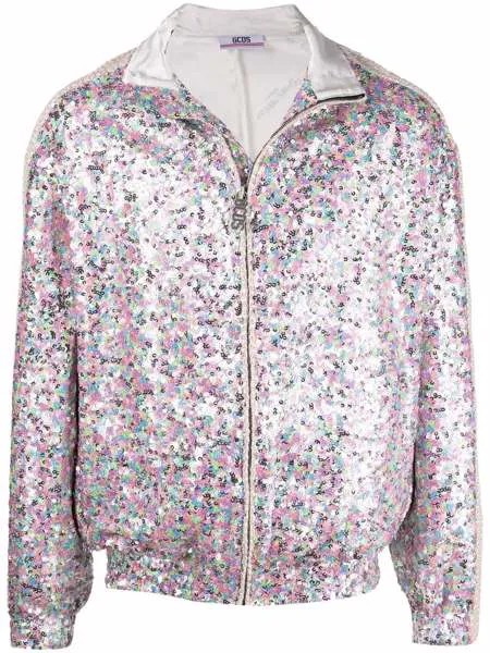 Gcds sequin-embellished bomber jacket