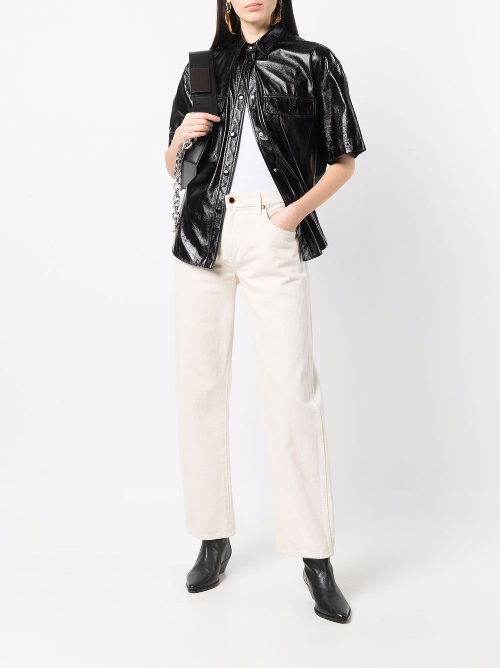 Isabel Marant рубашка из искусственной кожи