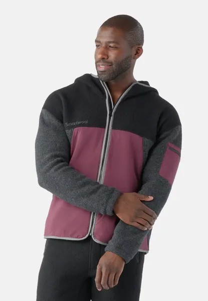 Толстовка Smartwool HUDSON TRAIL FLEECE, темно-угольный баклажан