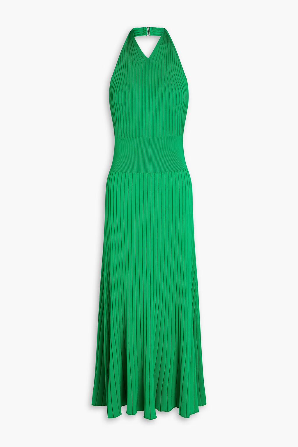 Платье миди Delilah в рубчик с вырезом халтер A.L.C., зеленый