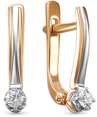 Серьги женские из золота Diamond Union 5-3443-103-2К, бриллиант
