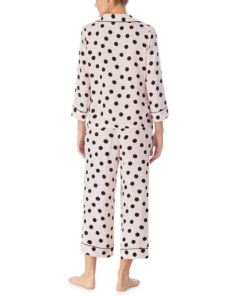 Пижамный комплект Kate Spade New York 3/4 Sleeve Charm Cropped PJ Set, цвет Dot