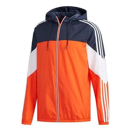 Ветровки neo m cs ris wb colorblock athleisure casual спортивная куртка Adidas, оранжевый