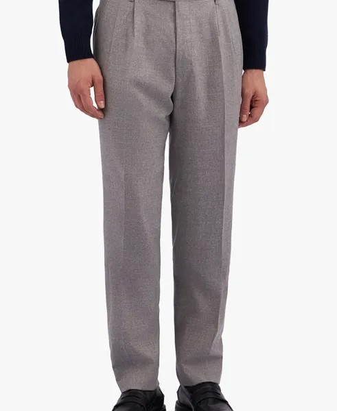 Шерстяные брюки Brooks Brothers, светло-серый