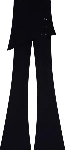 Брюки Courrèges Over-Skirt Rib Knit Pants 'Black', черный