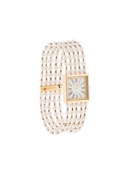 Chanel Pre-Owned наручные часы Mademoiselle pre-owned с браслетом из бусин