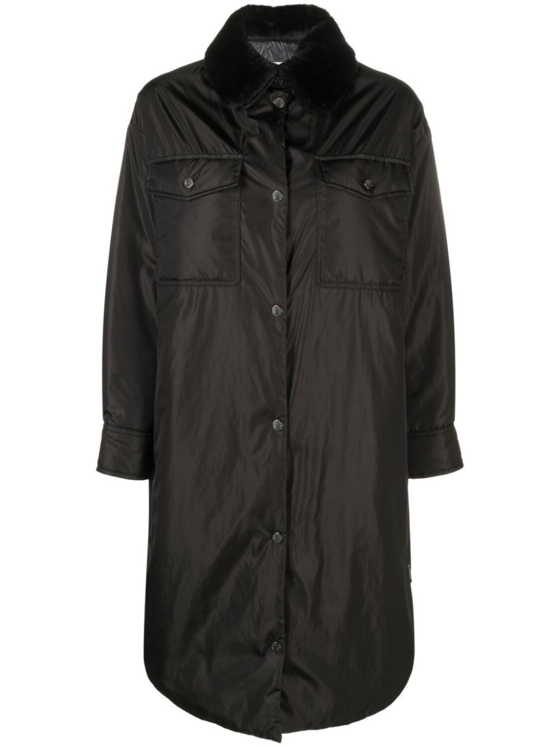 Moncler длинная куртка, черный