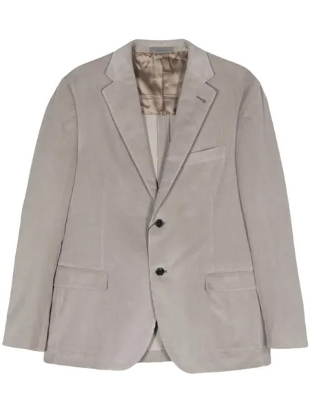 Corneliani однобортный вельветовый пиджак, серый