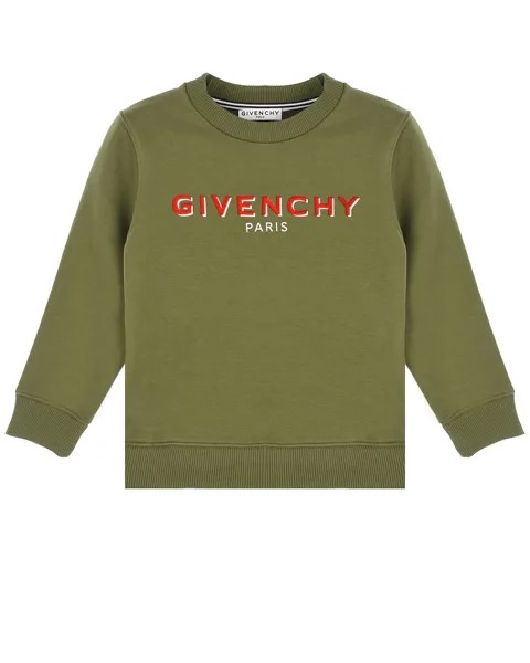 Свитшот цвета хаки для мальчиков Givenchy детский