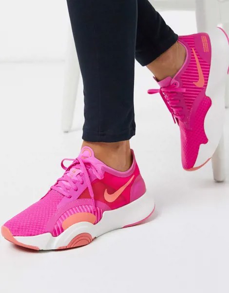 Розовые кроссовки Nike Training SuperRep Go-Розовый