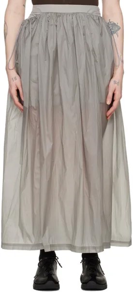 Серая многослойная длинная юбка Amomento