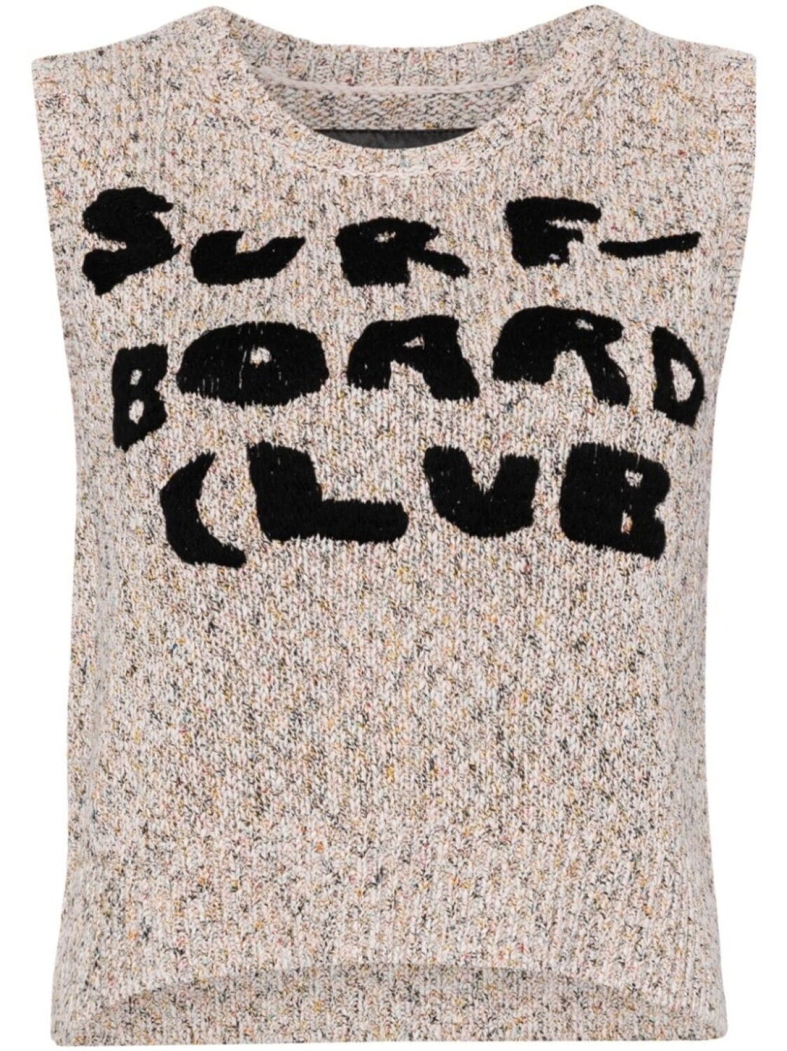 Вязаный жилет с вышитым логотипом Stockholm Surfboard Club, бежевый
