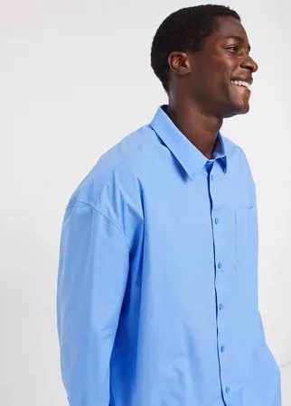 Синяя рубашка с длинными рукавами COLLUSION-Голубой