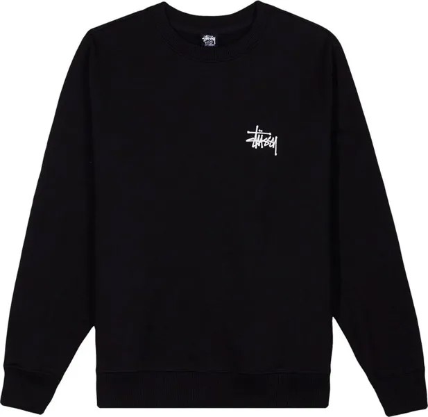 Толстовка Stussy Basic Crew 'Black', черный