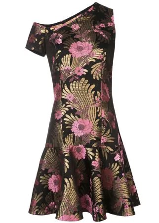 Josie Natori жаккардовое платье мини