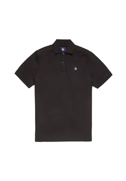 Мужская рубашка-поло - Dunda, планка на пуговицах, натуральный хлопок G-STAR RAW, черный