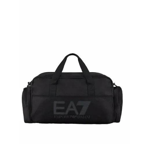 Сумка спортивная EA7, 20х22х56 см, плечевой ремень, черный