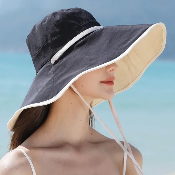 Шляпа рыбака летняя Солнцезащитная шляпа с большими полями женская шляпа с большими полями Солнцезащитная модная шляпа с защитой от УФ-лучей для отдыха