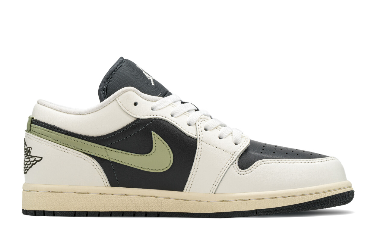 Кроссовки Air Jordan 1 Vintage Basketball Shoes Women's Low-top Black/white, белый/черный