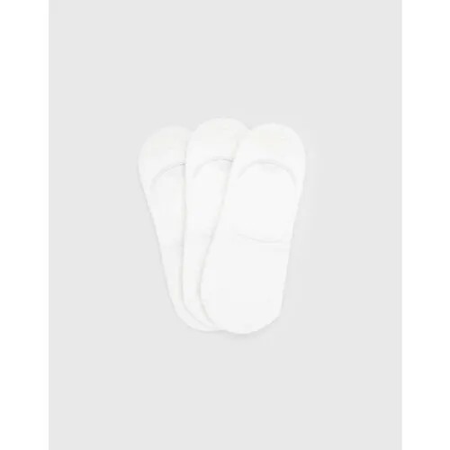 Подследники Gloria Jeans, 3 пары, размер 25 (38-40), белый