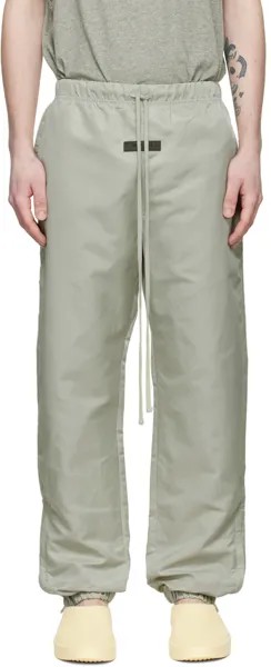 Зеленые нейлоновые спортивные штаны Essentials
