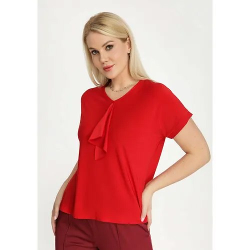 Блуза , размер 56, красный