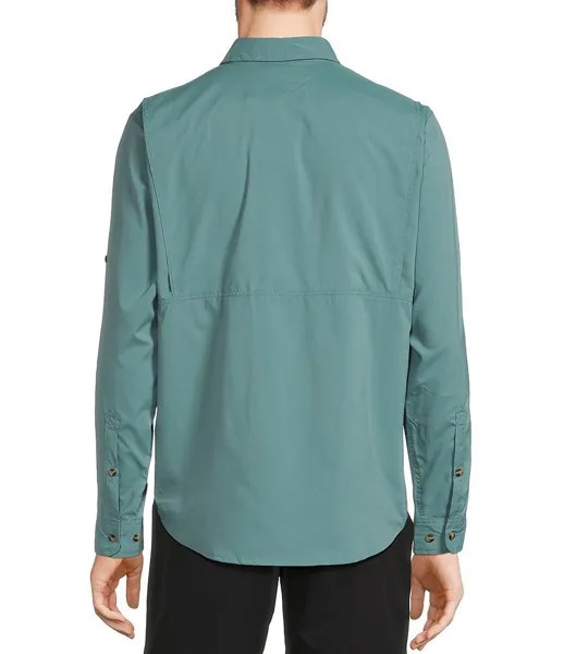 Рубашка из эластичной ткани с длинными рукавами L.L.Bean Performance Tropicwear, синий