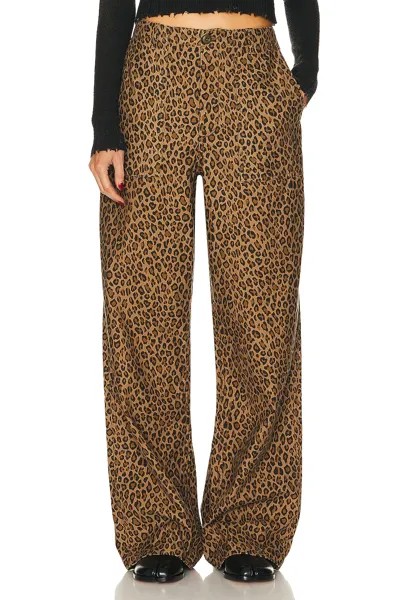 Брюки R13 Wide Leg Utility, цвет Leopard