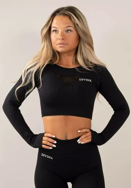 Рубашка с длинным рукавом Divina, черный