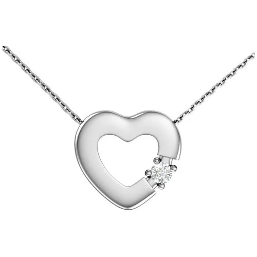 Серебряное колье с бесцветным фианитом 3121069-00775 38